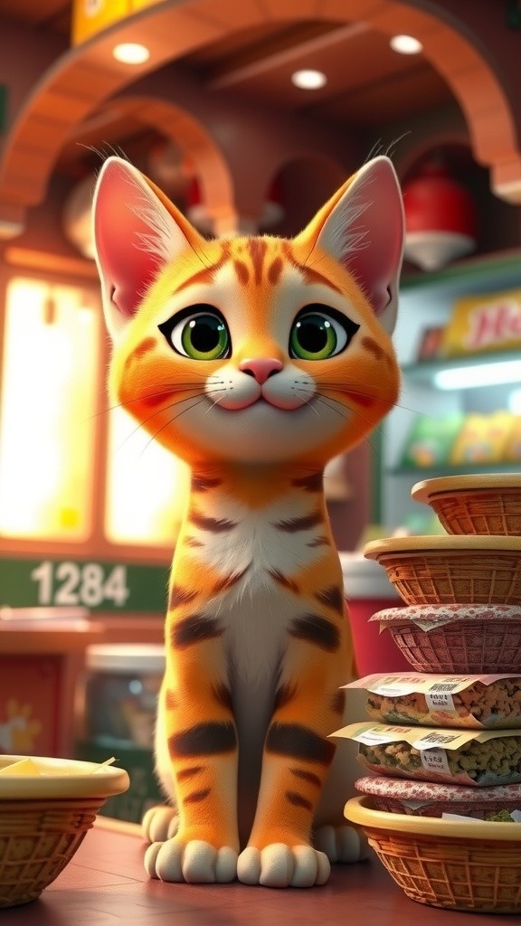 Kucing Pintar Jagain Warung