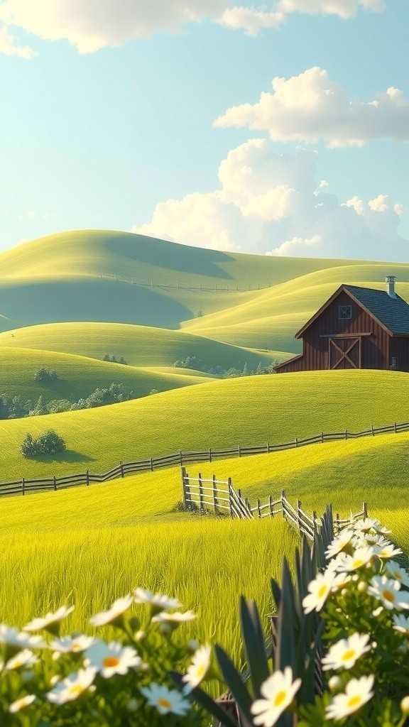 A Child Playing with Hens