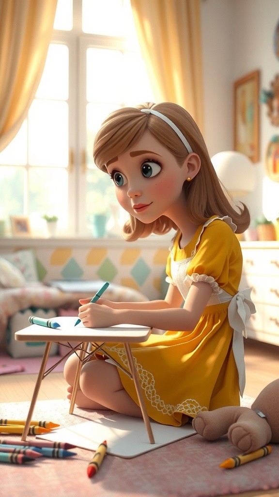 A New Set of Crayons: Comforting a Sad Girl