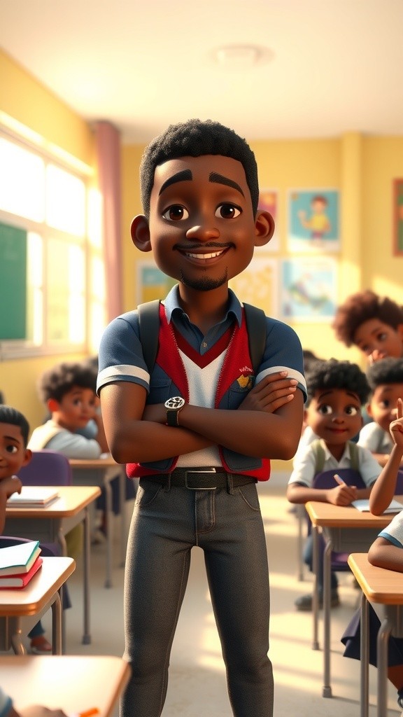 Determined Nigerian Teacher Empowering Students