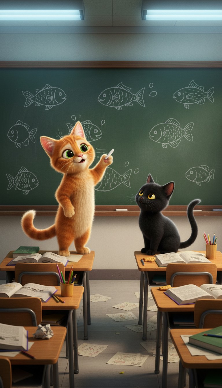 CAT MATH CLASS: FISHY FOCUS!