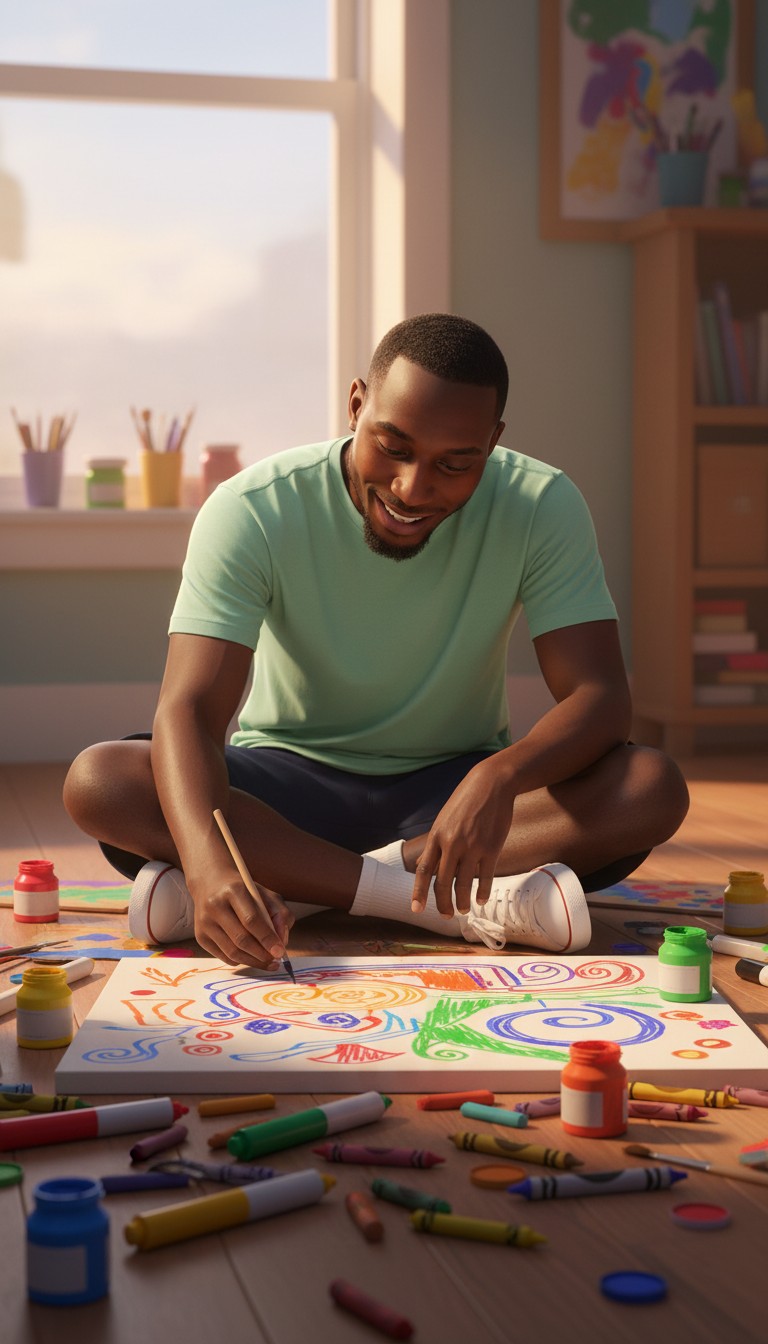 A Colorful World: The Art of a Young Autistic Boy