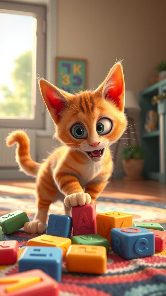 Nanha Cat ABCD Reading Karte Hue