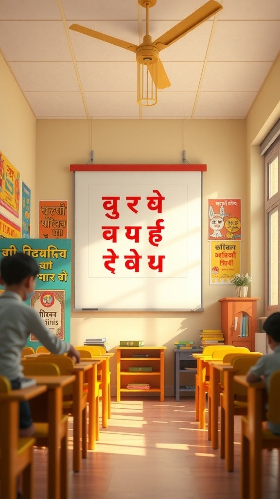 தமிழில் இந்தி எழுத்துக்கள் கற்றல்