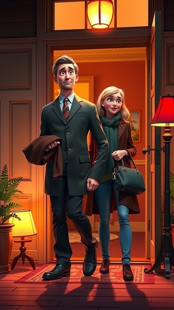 Evening Embrace: A Family's Journey Home