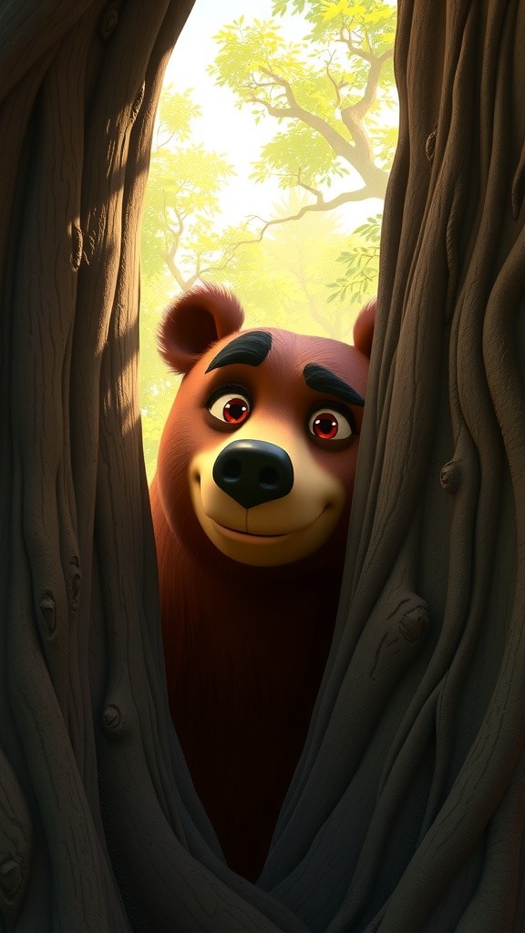 A Bear Stuck in a Tree