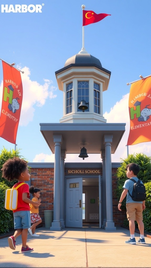 Liberty's Bright First Day at Harbor Elementary!