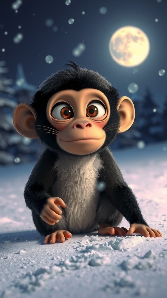 छोटे बंदर का गर्म घर बनाना