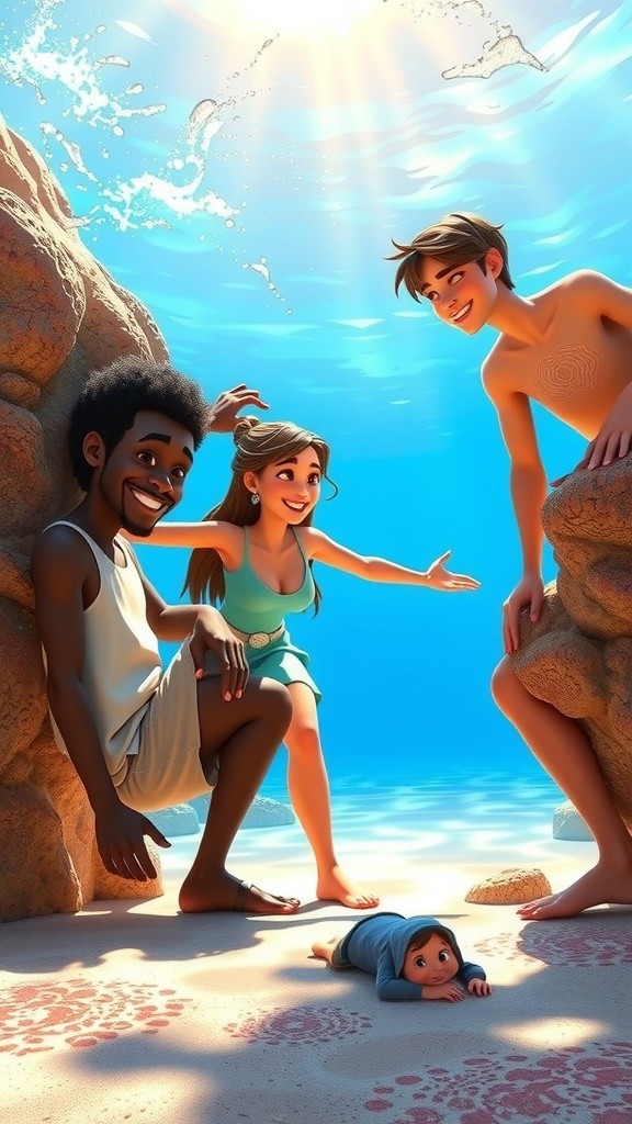 Kiko dan Bunga Bercahaya: Persahabatan di Laut