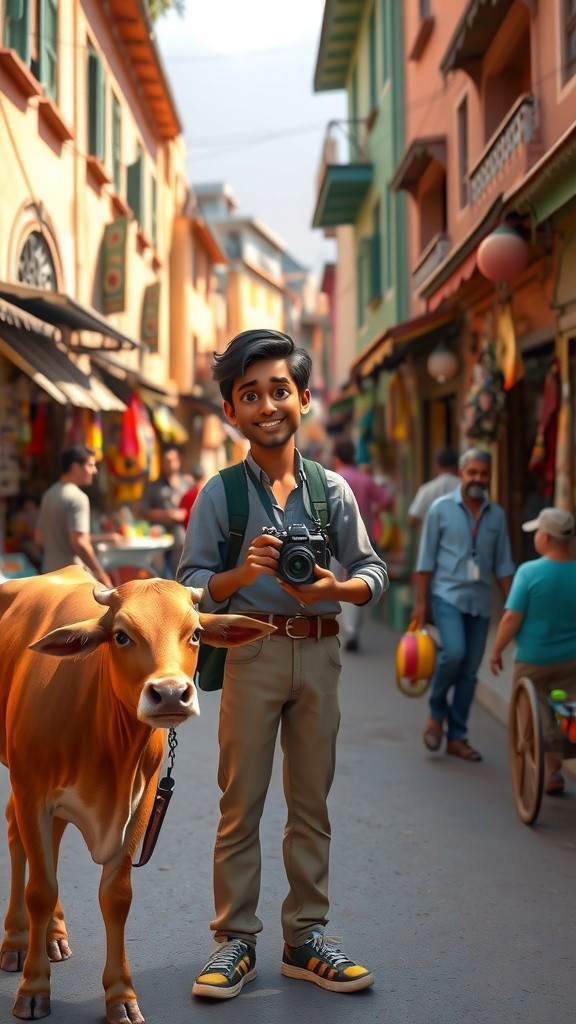 Vlogging Adventures: A Boy's Journey in Vrindavan