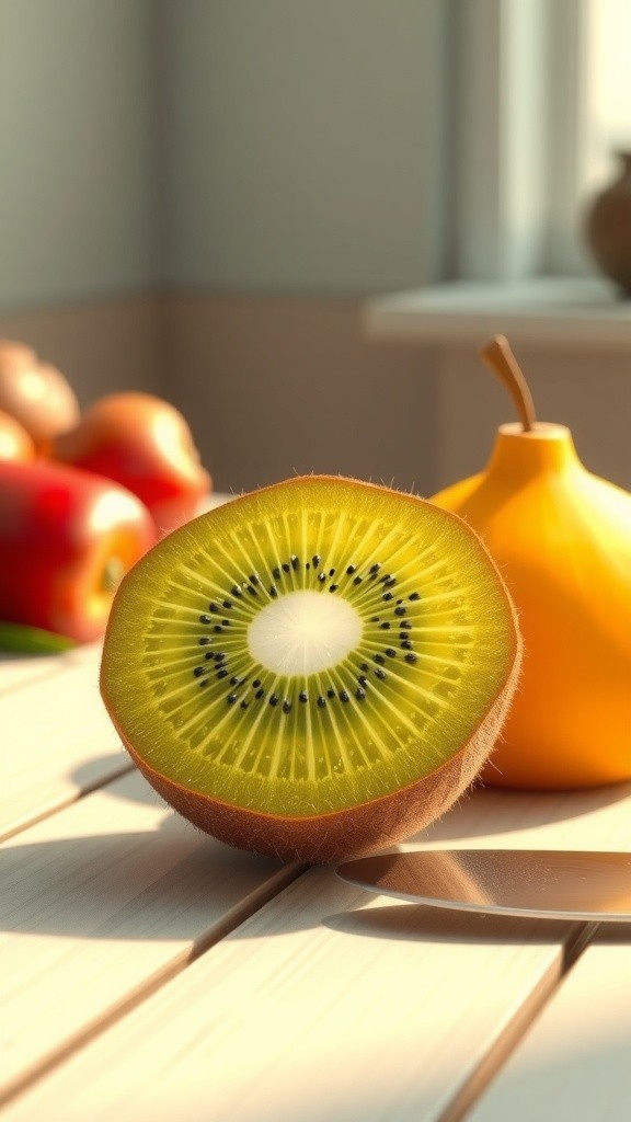 Perbandingan Ukuran Buah Kiwi sampai Partikel Terkecilnya