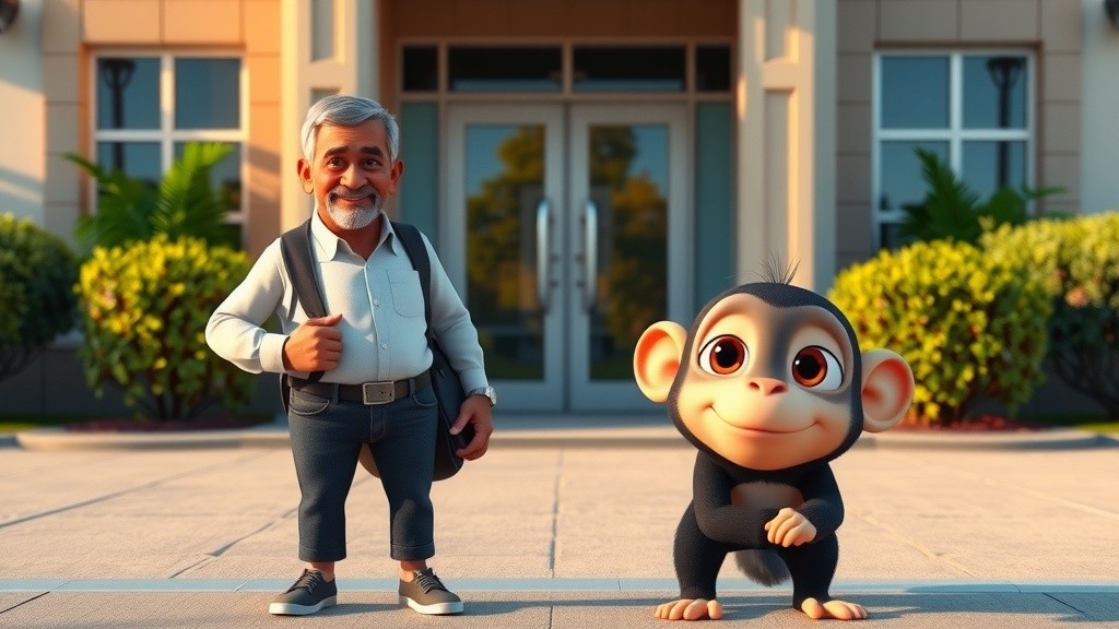 बंदर की भागमभाग!