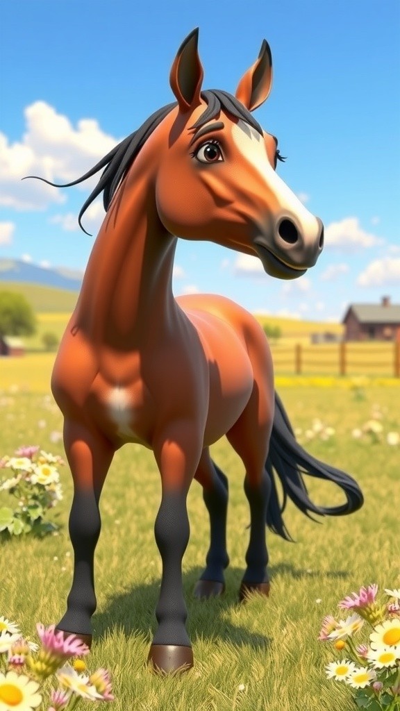 Cute Girl Riding Horse