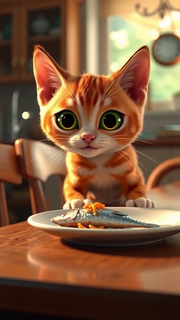 Kucing dan Ikan Goreng yang Berbicara