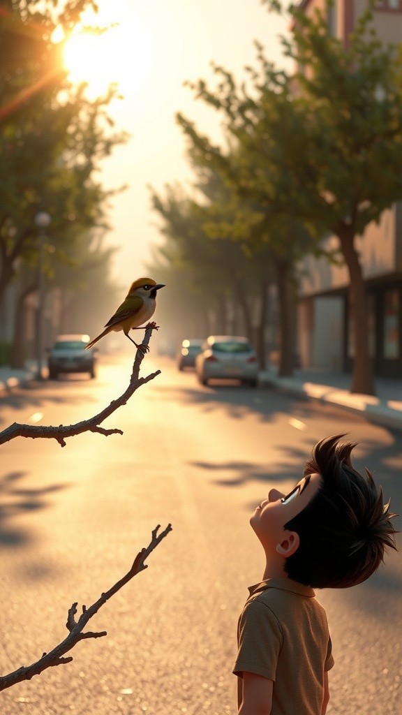 आर्यन और चिड़िया की मदद