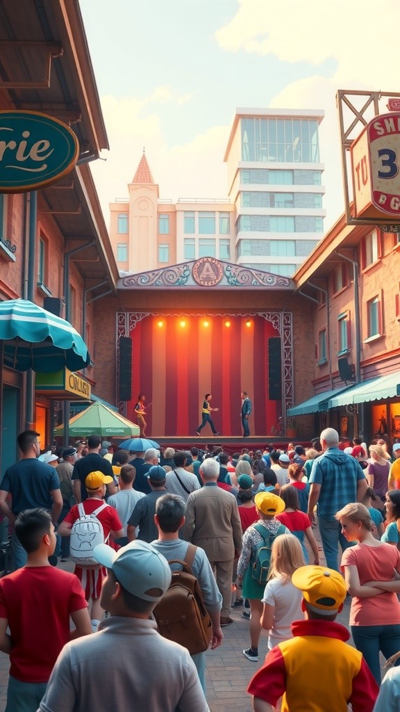 सार्वजनिक में नाचता हुआ लड़का