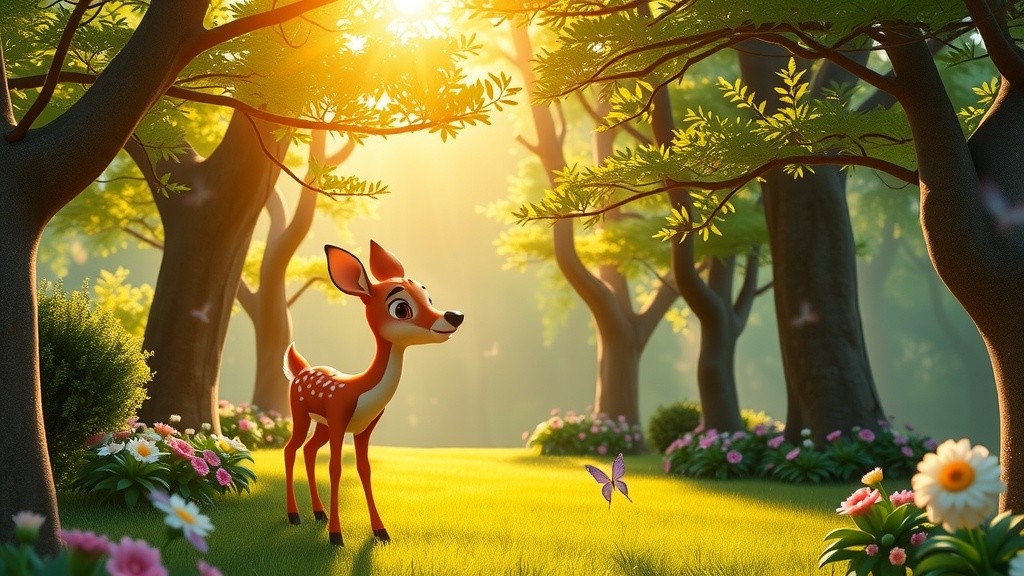 Deer and Baby Elephant's Sunny Playtime!