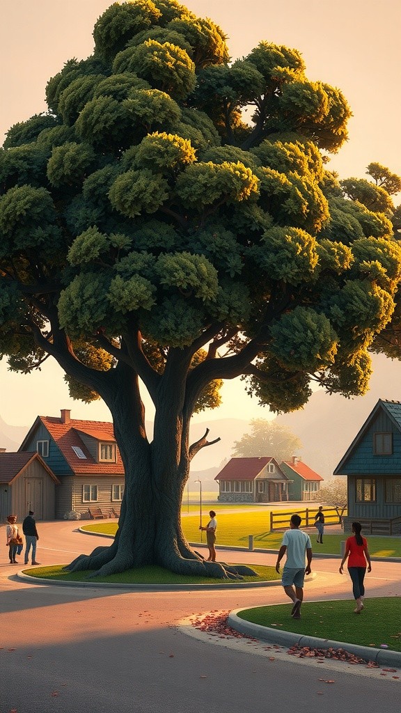 पेड़ की स्थिरता: गाँव की पहचान