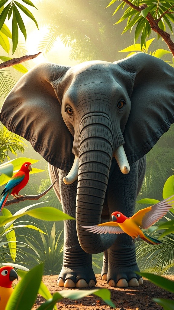 गप्पू हाथी की पेड़ पर चढ़ाई