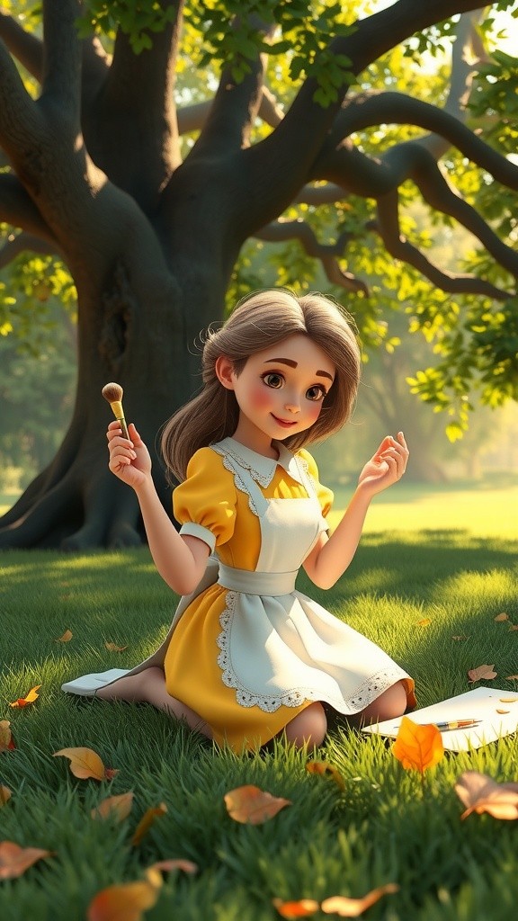 Mia's Magical Paintbrush Adventure