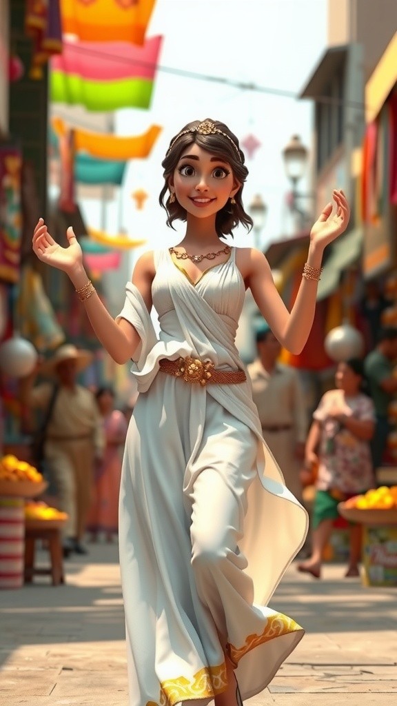 Russian Girl in Punjabi Dress Rates Street Food Vendors