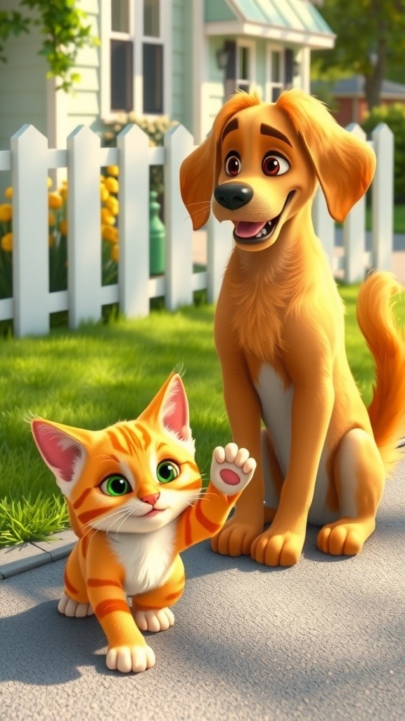 बिल्ली मिट्ठू और कुत्ता बबलू की मज़ेदार दोस्ती!