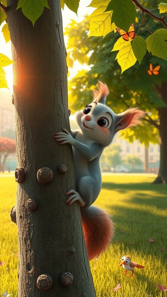 Animals Playing in the Park