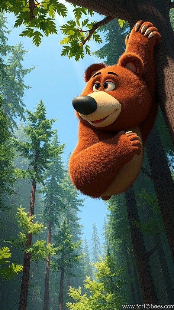 The Bear Stuck in a Tree