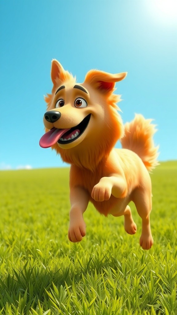 Joyful Playtime: A Happy Dog's Fetch Adventure