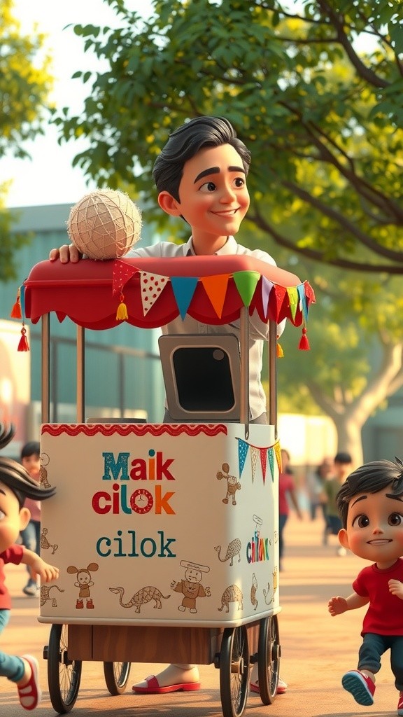 Naruto Berjualan Cilok di Sekolah SD