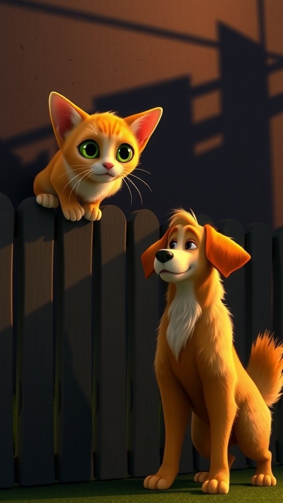 बिल्ली और कुत्ते की अनोखी दोस्ती