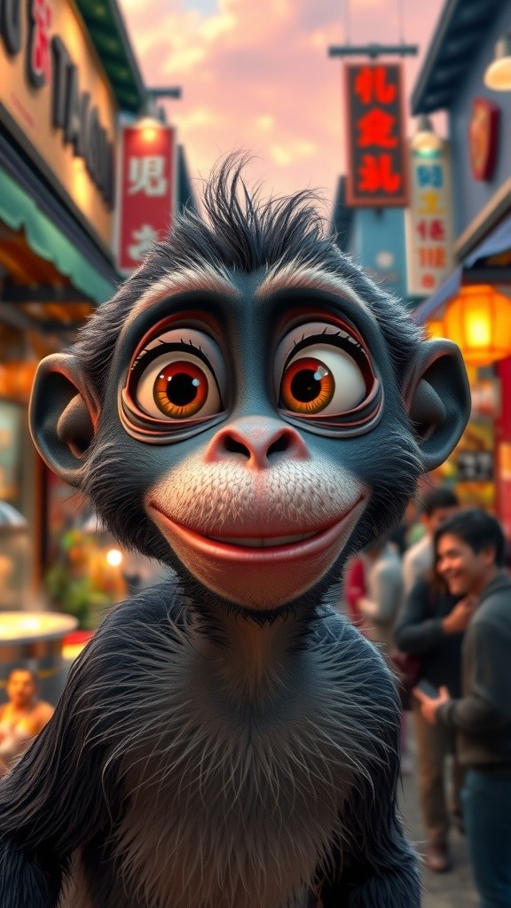 बंदर का मजेदार फूड व्लॉग: भारतीय स्ट्रीट मार्केट में