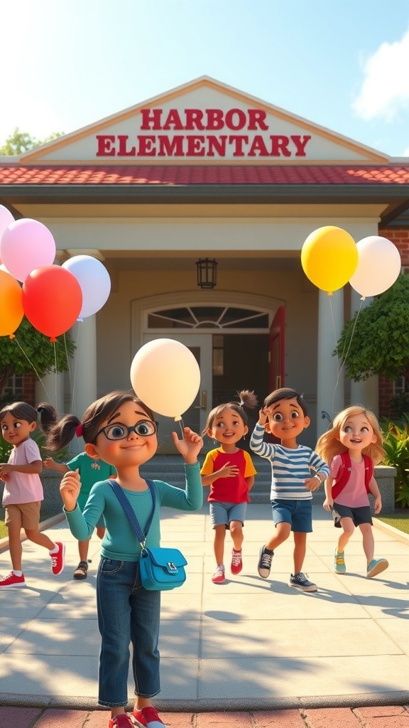 Liberty's First Day at Harbor Elementary!