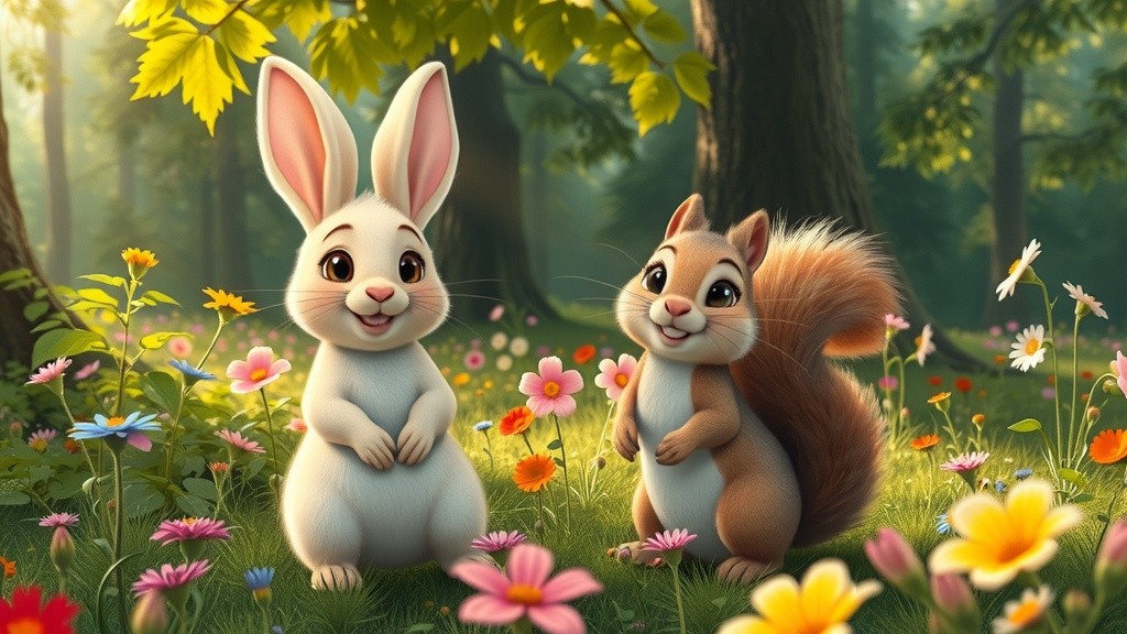 Kelinci dan Tupai: Persahabatan yang Saling Menolong