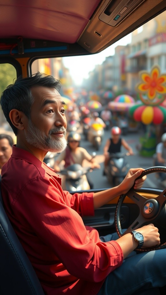 Pak Slamet Ngajar Bahasa Inggris Sambil Nyetir Angkot