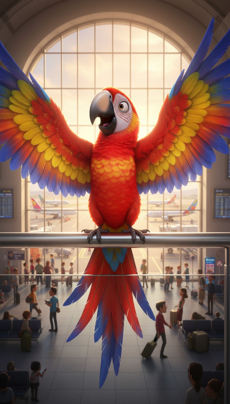 Parrot's Luggage Adventure!