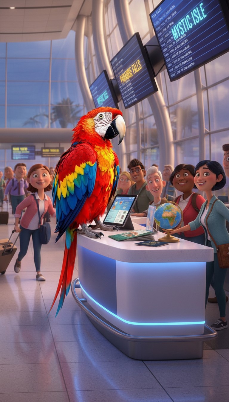 Parrot's Carry-On Chaos at the Airport!