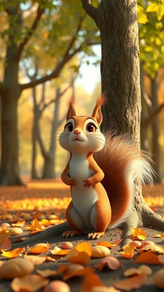 Squirrels Adventure: From Apples to a Fall