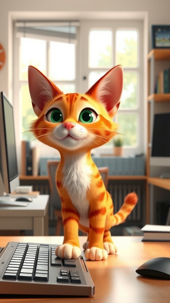 Cat's Hilarious Keyboard Adventure!