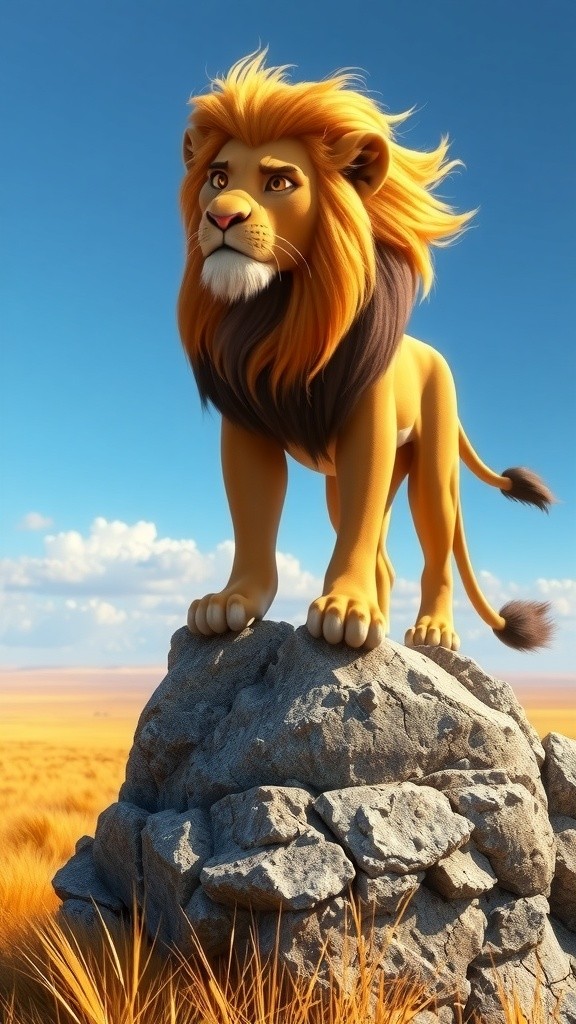 The Courageous Cat and the Mighty Lion