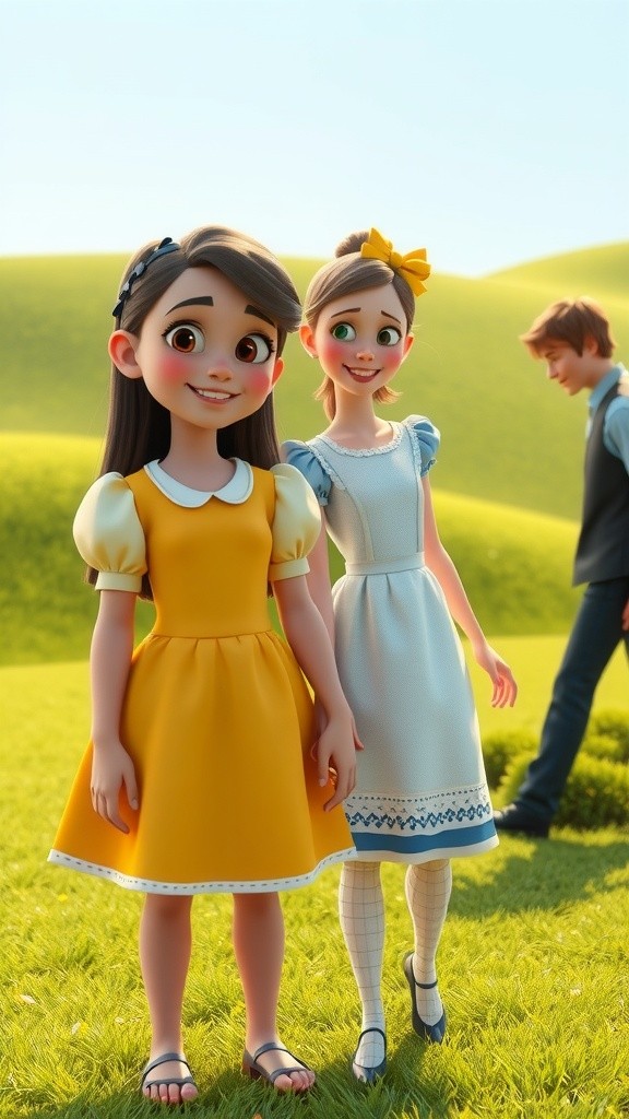 Shih Tzu Puppy Fun with Adorable Girl in Green Field