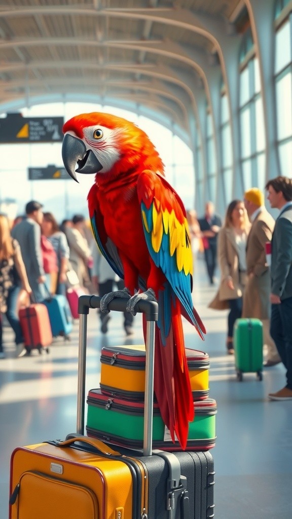 Parrot's Airport Adventure: Packing it All!