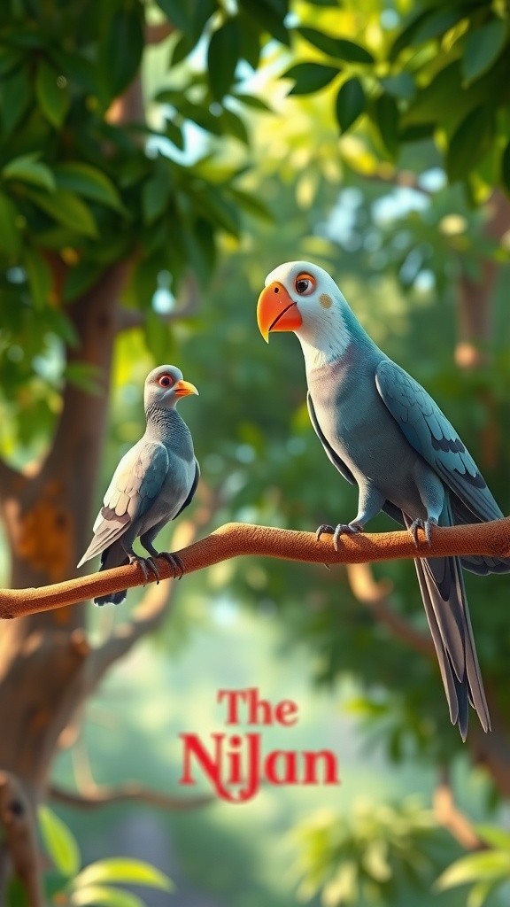 कबूतर और तोते की अनोखी दोस्ती