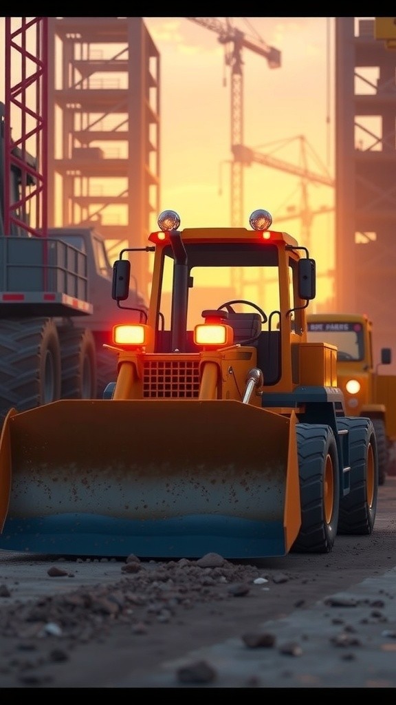 Aktivitas Alat Berat di Lokasi Konstruksi