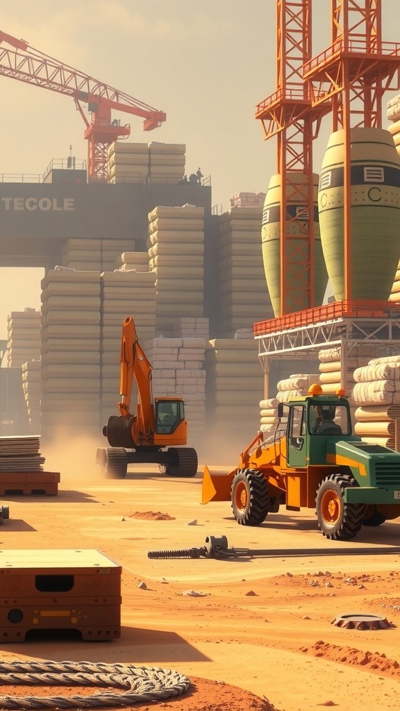 Pak Budi Memperbaiki Excavator di Tempat Konstruksi