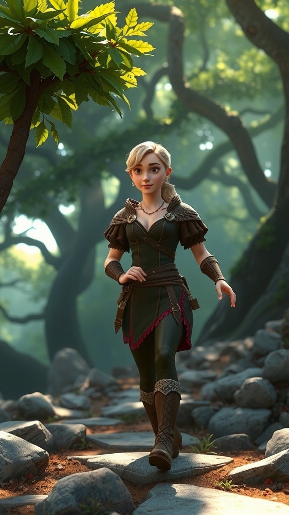 A Warrior on Horseback in the Forest