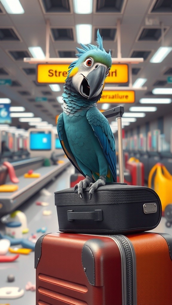 Parrot's Airport Adventure: Meeting ABID!