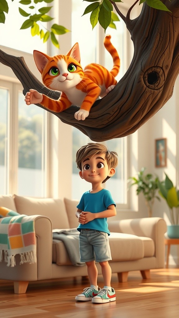 A Cat's Comfort: Finding Hope in a New Day