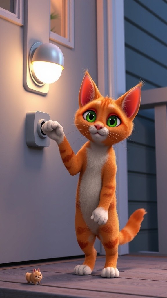 Kucing-Kucing Mencuri Momen Bel Pintu!