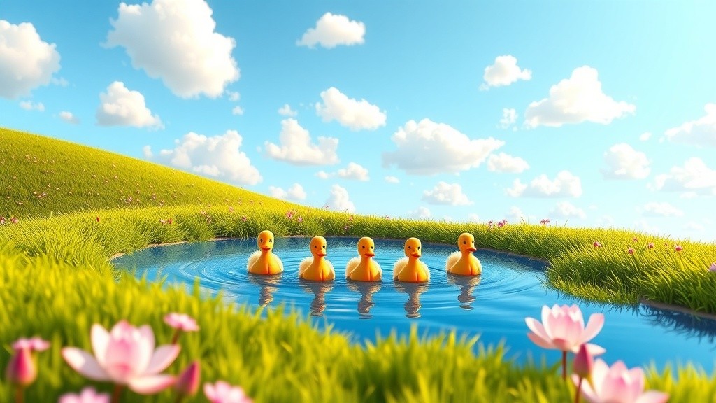 Five Little Ducks - A Cocomelon Style 3D Kids Cartoon!